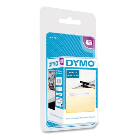 Dymo LabelWriter Return Address Labels, 0.75" x 2", White, 400 Labels/Roll 30578